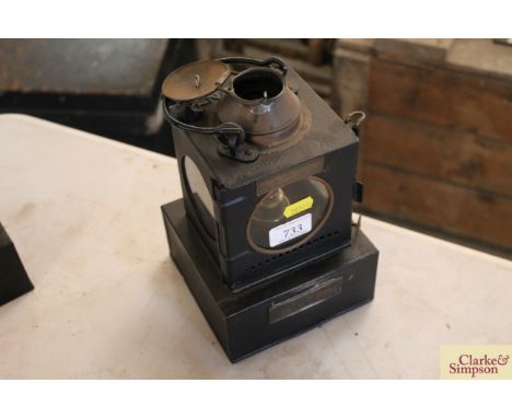 An LNER internal signal box lamp for Leiston