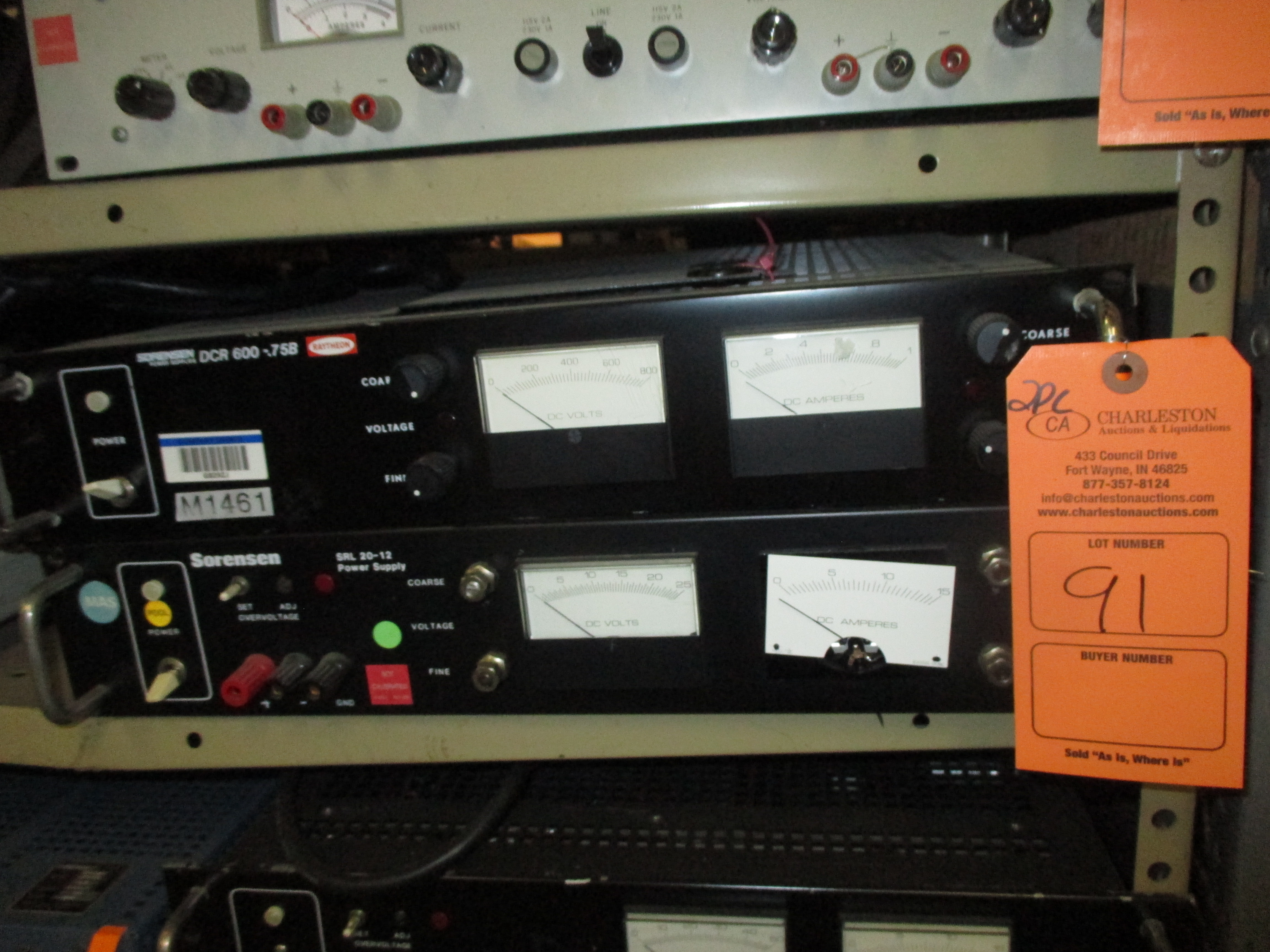 (1) SORENSEN POWER SUPPLY M SRL2012; (1) SORENSEN POWER SUPPLY M