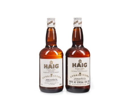 HAIG GOLD LABEL (2) Blended Scotch Whisky 75cl, 43% volume. Two bottles.