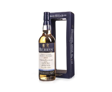 INVERGORDON 1988 BERRYS' AGED 25 YEARS Single Grain Scotch Whisky Matured in cask no. 8997, bottled 2013. 70cl, 46% volume, i