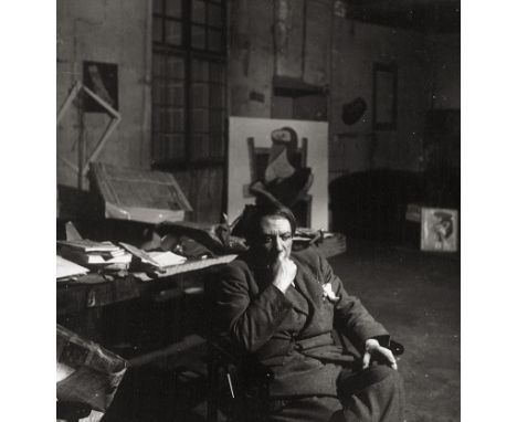 Picasso, Pablo -- Photographer: Peter Rose Pulham (1910-1956). Pablo Picasso in his studio, Paris. 1936/printed 1975 from the