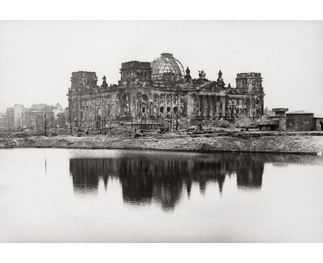 Hensky, Herbert -- Images of post WWII Berlin. 1945/46. 5 vintage ferrotyped gelatin silver prints. Each circa 17 x 24 cm. Ea