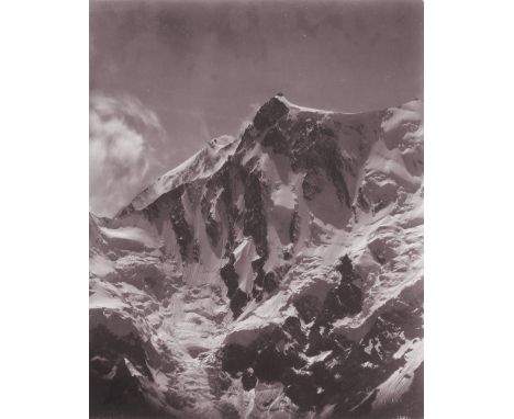 Sella, Vittorio -- "Signalkuppe des Monte Rosa"; "Blick vom Lysjoch auf den Monte Rosa". 1899. 1 vintage gelatin silver print