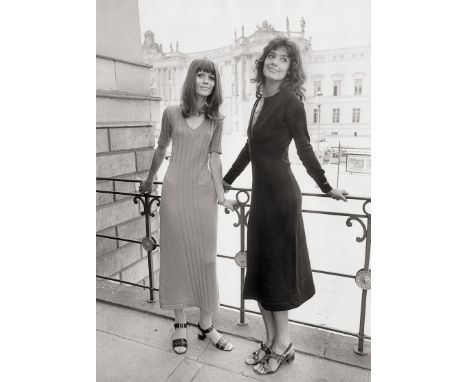 Fischer, Arno -- Fashion photos, Berlin. 1967. 2 vintage gelatin silver prints. Each circa 40 x 30 cm. 1 with Sibylle paper l