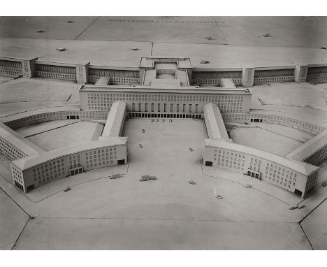 Aviation -- Photographer: Alex Stöcker (1896-1962). Architectural model for Tempelhof Airport, Berlin. Circa 1936. 6 vintage 