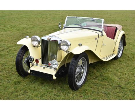 A 1949 MG TC, unregistered, ***Sequoia cream (not Primrose yellow)***. This charming TC has recently returned from a dry USA 