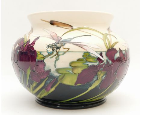 A Moorcroft vase, in the pattern, 'Wetland Emeralds', limited edition, 23/50, designed by Kerry Goodwin, dated 2011, H-21cm. 