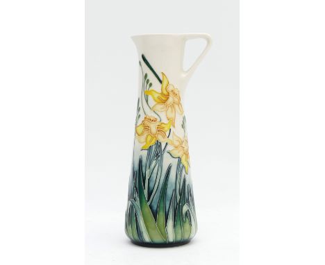 A Moorcroft ewer jug, depicting daffodils, limited edition, 119/150, designed by Nicola Slaney, dated 2010, H-19cm. Condition
