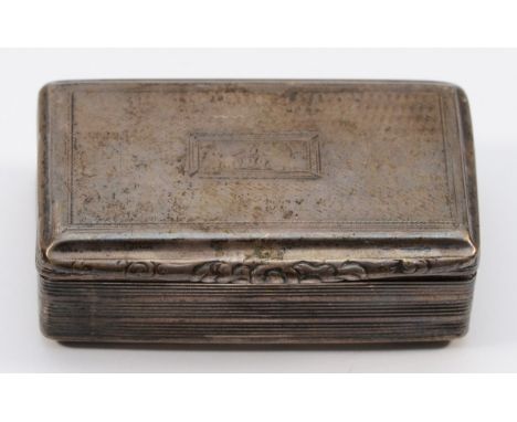 A William IV silver snuff box, by Taylor &amp; Perry, Birmingham 1834, crested, 7.5 x 4.5 x 2.5cm, 77gm