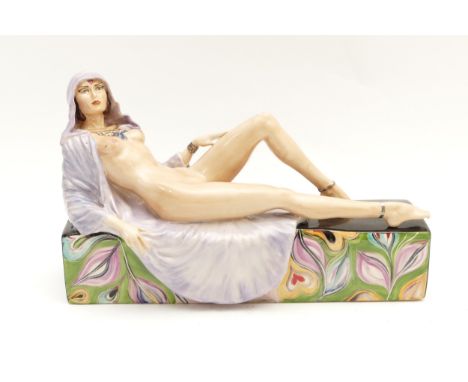 A Peggy Davies limited edition ceramic figure, entitled 'Temptress', modelled by Andy Moss, 22/100, 27cm x 16.  Condition: Th