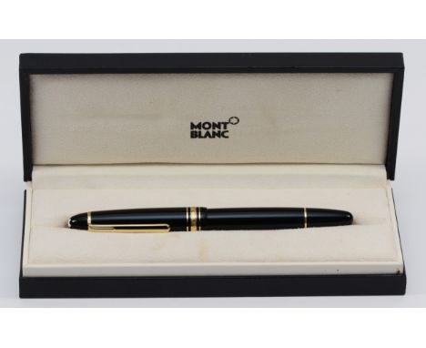 Mont Blanc, Meisterstuck, a black and gilt rollerball pen, case