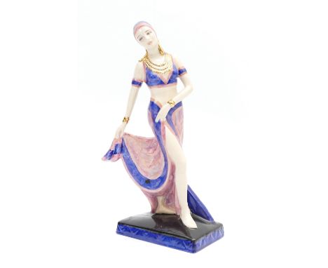 A Peggy Davies limited edition ceramic figure, entitled 'Egyptian Dancer', modelled by Amanda Hughes-Lubeck, 55/100. Conditio