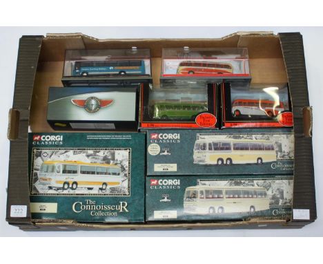 8 assorted boxed die-cast model buses including 3 Corgi 'The Connoisseur Collection' examples etc. 