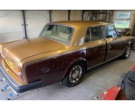 Rolls-Royce Silver Shadow II first date of registration 26/3/1980, four door, 6750cc petrol engine,&nbsp; metallic gold top, 