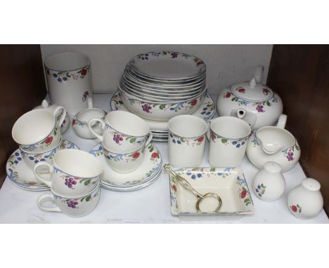 SECTION 6.  A Poole pottery 'Cranborne' part dinner and tea set comprising six cups &amp; saucers, two mugs, five bowls, two 