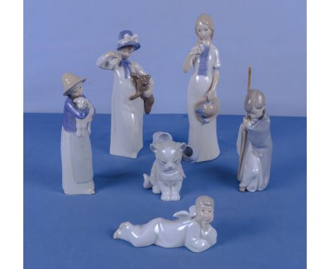 Six assorted Nao porcelain figures