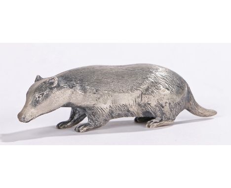 Elizabeth II silver badger, London 1988, maker Asprey and Co. Ltd, 2.3oz