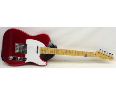 Fender Telecaster electric Guitar made in Japan,  Candy Apple Red Finish No.Q083879, with strap and soft carry case, L98cm Co