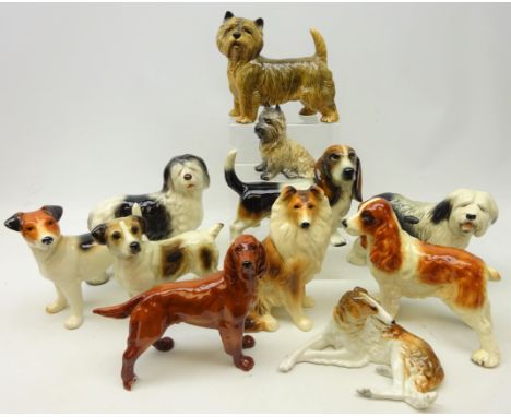 Collection of ceramic dogs including; Sylvac, Cooper Craft, Melba Ware etc (11) Condition Report Click here for further image