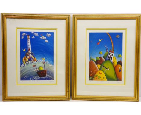 'Love that's Mountain High' and 'Love that's Oceans Deep', two limited edition colour print signed numbered and titled in pen