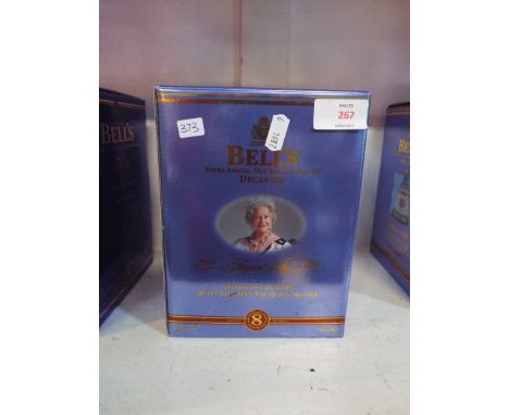 A boxed Wade decanter of Bells whisky 'Celebrating 100 Years Queen Elizabeth The Queen Mother'