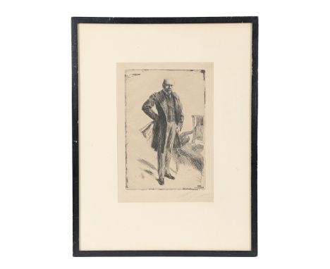 ANDERS ZORN (SWEDISH 1860-1920) 'COLONEL LAMONT'. signed in pencil, etching c.1900 23 x 15cm.  *Condition:  Some discolourati