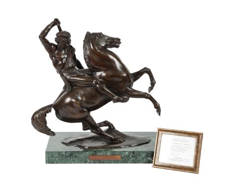 ROYAL WORCESTER BRONZE FIGURINE OF ALEXANDER THE GREAT ON HORSEBACK MODELLED BY BERNARD WINSKILL. limited edition number 15/1
