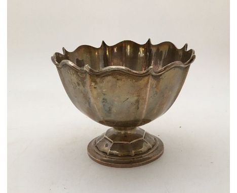 A silver circular pedestal bowl, by A &amp; J Zimmerman Ltd, Birmingham 1916, diameter 12.5cm. (112g)&nbsp;