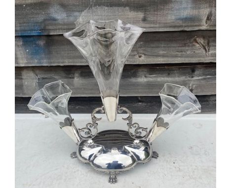 A Walker and Hall silver plated epergne good condition 