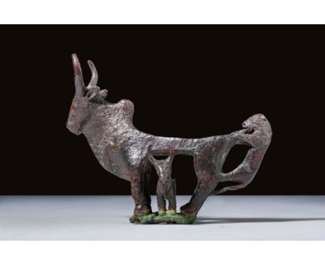 Southwestern China (modern-day Yunnan Province), Dian Kingdom, Ca. 4th - 1st century BC.A bronze ceremonial table featuring a