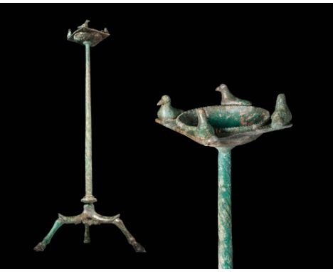 Ca. 325 - 275 BC.A cast bronze thymiaterion, a type of ancient incense burner used in rituals and ceremonies. This particular