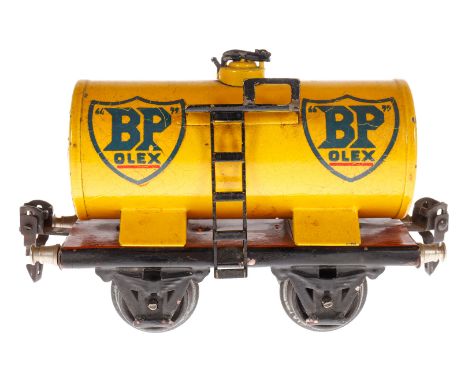 Märklin BP Kesselwagen 1674, Spur 0, HL, LS und gealterter Lack, L 13, sonst noch Z 2-3