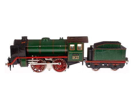 Märklin B-Dampflok R 66/12921, Spur 1, elektr., grün/schwarz, mit Tender, kW und 2 el. bel. Stirnlampen, Führerhausdach nachl
