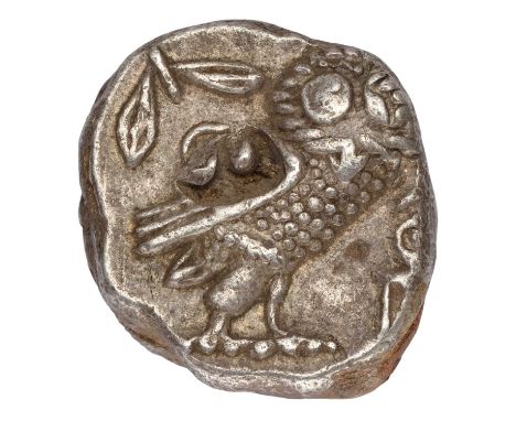 Ancient Greece, Attica, Silver Tetradrachm, circa 350-294BC, obv. head of Athena right wearing crested helmet ornamented with