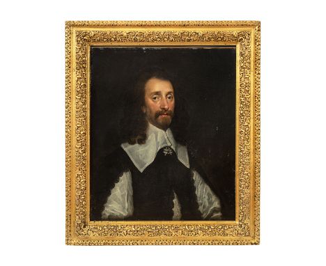 Circle of William Dobson (1611 - 1646) Portrait of an older gentleman in a black jacket with white ruff and sleeves Oil on ca