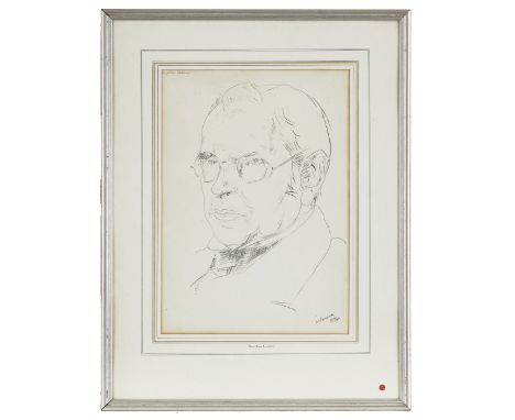 Alfred Wolmark (1877 - 1961) A portrait of Sir John Lavery RA Graphite on paper Signed bottom right, 'Wolmark / 1926'&nbsp; P