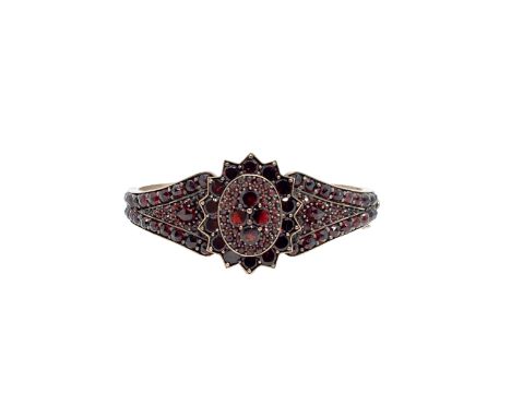 Bohemian circa 1880 An antique garnet cluster bangle&nbsp; Weight: Approx: 23grams&nbsp; Dimensions: Approx: (wrist measureme