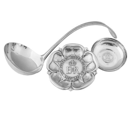 An assortment of silver [a] A small dish commemorating the wedding of Charles Prince of Wales and Princess Diana [b] A small 