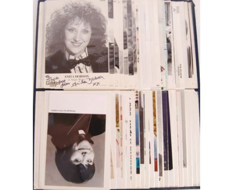 An album of assorted TV and Sport related autographs, largely 6x4" photographs (some other sizes). To include; Jack Russell, 