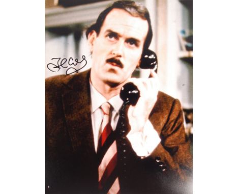 John Cleese - English Writer &amp; Actor - autographed colour 8x10" photograph of him as the iconic Basil Fawlty in Fawlty To