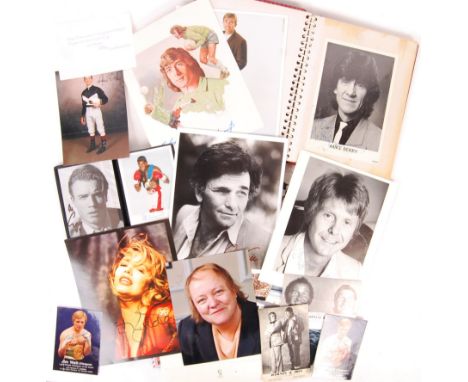 A collection of assorted autographs - largely British TV personalities and actors, but also some sport and music related incl
