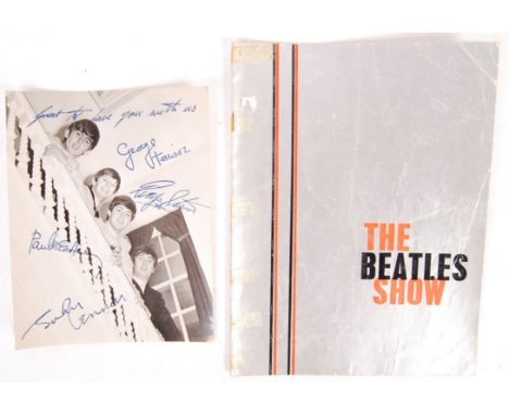 An original vintage ' The Beatles Show ' 1963 concert programme. Silver cover, filled with details regarding the tour and the