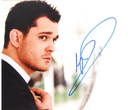 Michael Buble - Canadian Singer and Songwriter - autographed 8x10" photograph. Depicting Buble in a head and shoulders pose. 