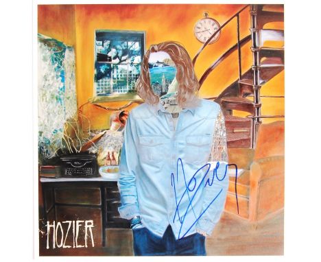 Hozier - Irish Singer / Songwriter - signed 10x10" promotional photograph. Signed by Hozier in blue marker to a light portion