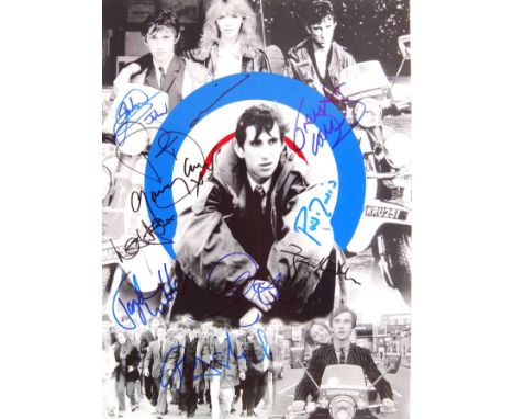 A beautiful 16x12" Quadrophenia photographic montage photo, signed by many of the original cast. All obtained in person by th