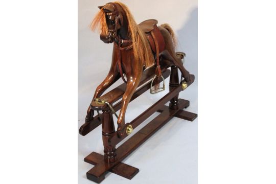 mahogany rocking horse