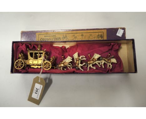 Johillco diecast metal model Coronation coach, in original box