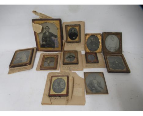 Quantity of ambrotypes and daguerrotypes in leather and gilt framesWe believe this to be only the daguerreotype. Please see p
