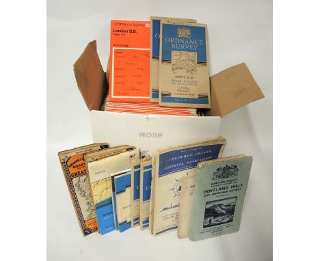 Large quantity of Ordnance Survey and other maps