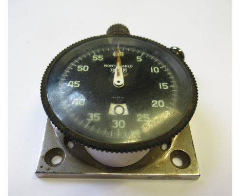 Heuer Monte Carlo dashboard stopwatch with a 50mm black dial (movement at fault)Not working or winding.